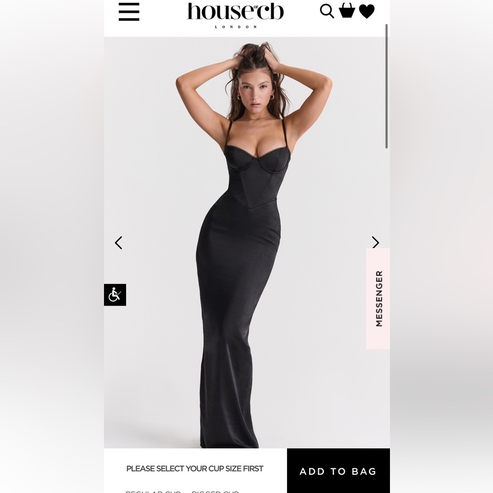 House of BC: Stefania Black Corset Maxi Dress